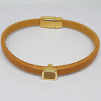 Semplice emaille vierkante slider 24K verguld