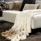 Dutch Decor Leslie - Plaid 150x200 cm - Gerecycled - Tofu - Beige