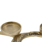 Theelicht Standaard gewei 4 goud 8x43x19cm