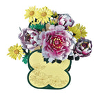 Bouwpakket 3D Model DIY Bloemenmand Magneet- gekleurd- metaal
