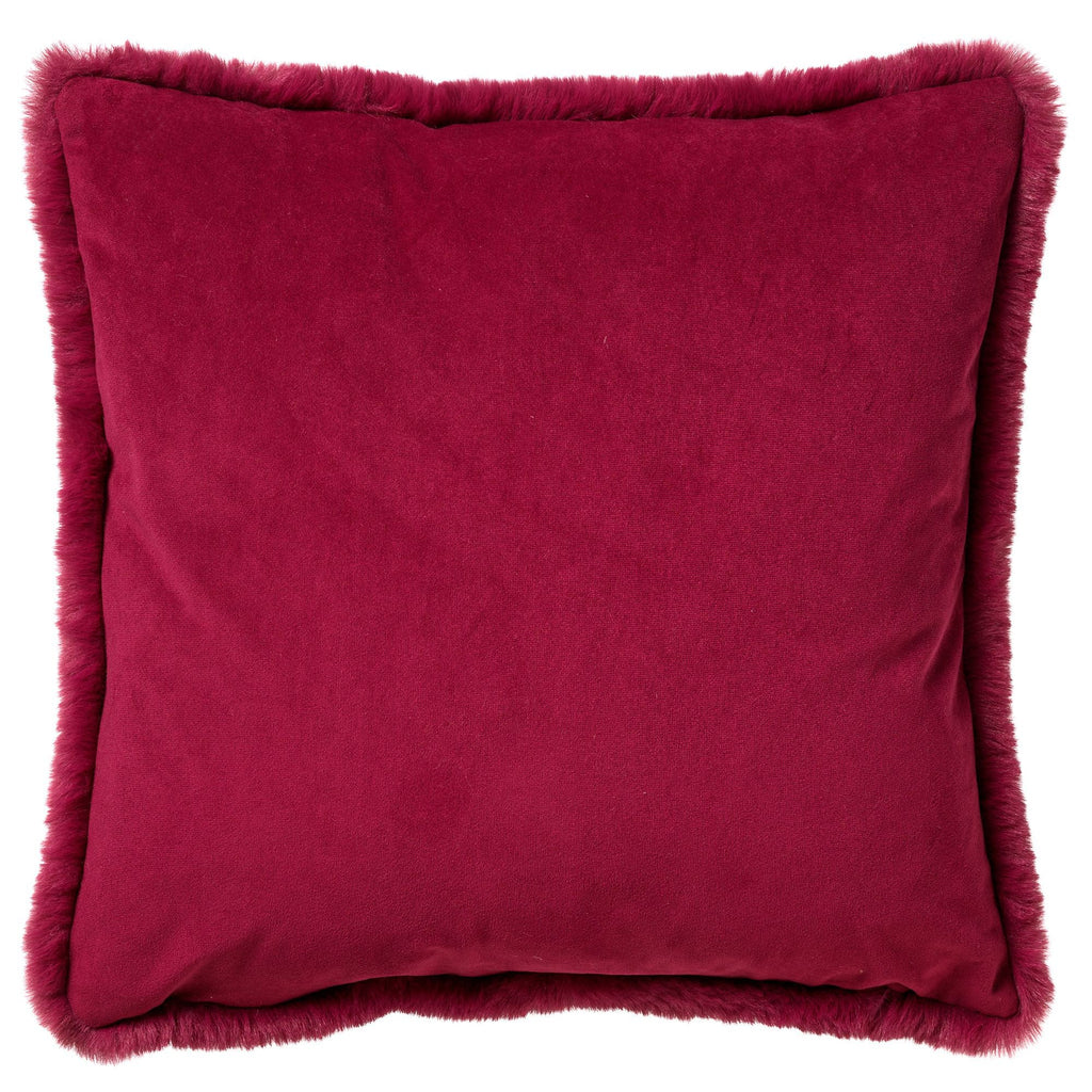Dutch Decor Zaya - Kussen 45x45 cm - Rood Pruim - roze