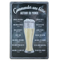 Bier bestellen Retro Wandbord 30x20