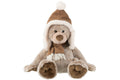 J-Line Beer+Hoed Pluche Polyester Bruin Large