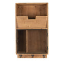 Wandrek 71 cm Bruin Zwart Hout Muurrek