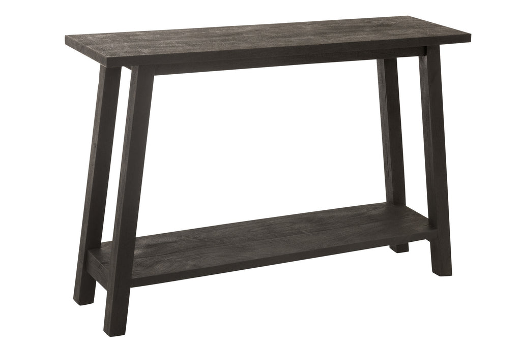 J-Line Console Vierkant Mango Hout Zwart