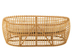 J-Line sofa Lise + kussen 2 Personen - rotan/textiel - naturel/wit