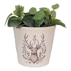 Bloempot Ø 21x20 cm Beige Keramiek Hert