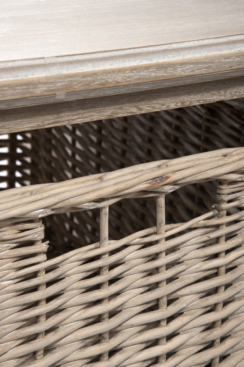 J-Line Salontafel Rechthoek - 2 schuiven en 1 mand - hout - grijs