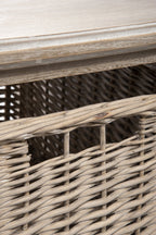 J-Line Salontafel Rechthoek - 2 schuiven en 1 mand - hout - grijs