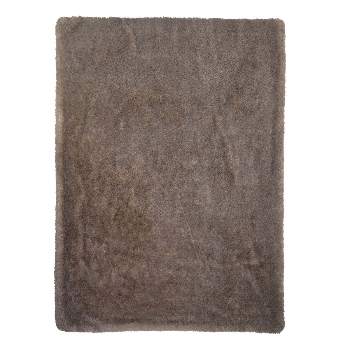 Plaid ruit faux fur rood 130x170cm