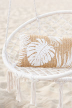 J-Line hangstoel Macramé + Kwastjes - polyester - beige