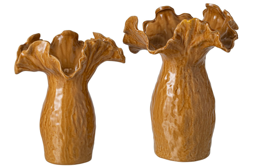 J-Line Vaas - klei - mosterdgeel - large