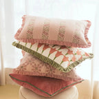 Kussenhoes | Heather Baby Pink Cross Stitch langwerpige kussenhoes van Sanctuary Living