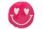 J-Line Kussen Smiley Getuft Katoen Roze/Wit