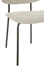 J-Line Eetstoel Textiel/Metaal Beige