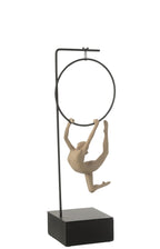 J-Line Gymnaste Hoepel Alpha Resin Beige/Zwart