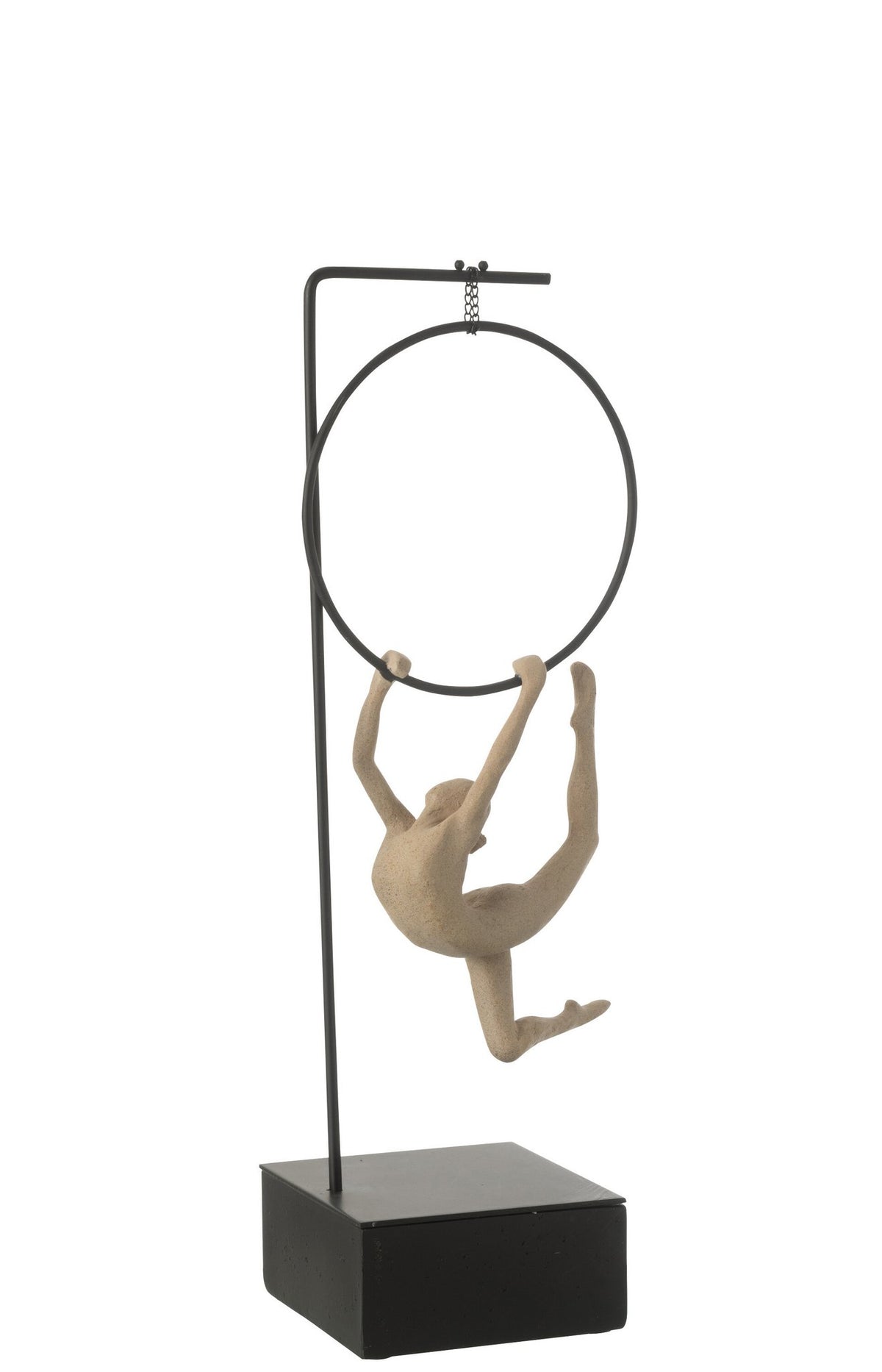 J-Line Gymnaste Hoepel Alpha Resin Beige/Zwart