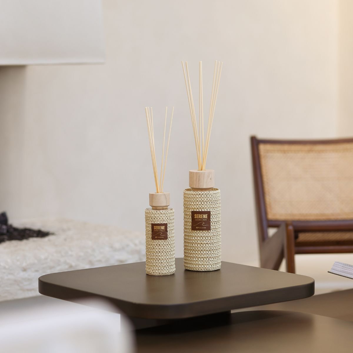 Riet diffuser 1200 ml lijnen Serenhe