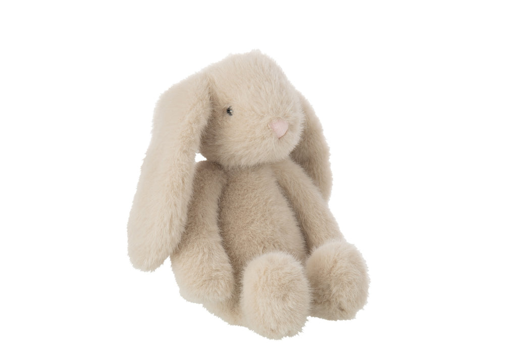 J-Line knuffel Konijn - polyester - beige