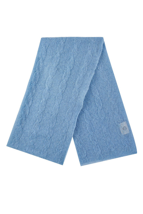 Arinna sjaal blauwkabel geknipt
