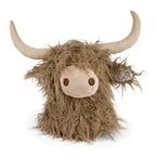 Knuffel schotse hooglander wandkop bruin 25cm