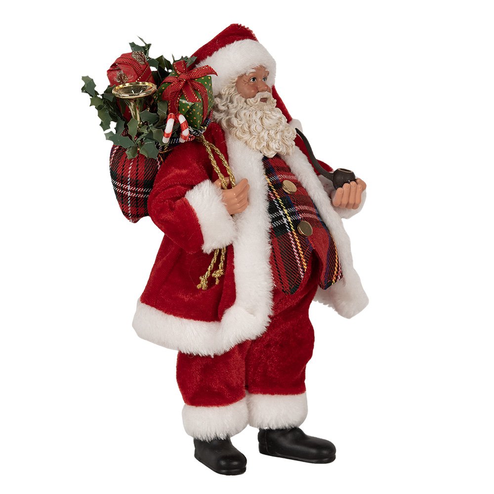 Kerstdecoratie Beeld Kerstman 27 cm Rood Kunststof