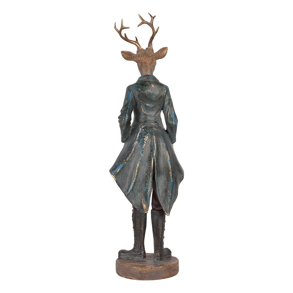 Decoratie Beeld Hert 13x12x42 cm Bruin Kunststof