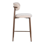 Japandi keukenbar stoel tan (set van 2)