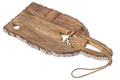 J-Line snijplank met schors - mangohout - naturel - L