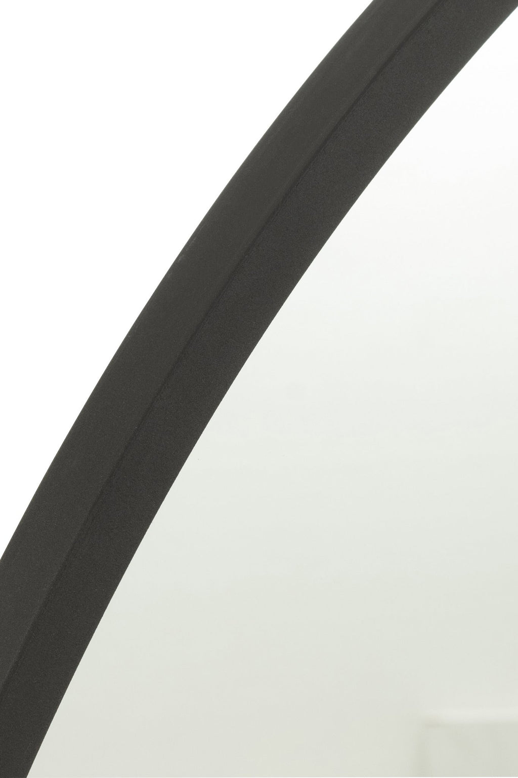 J-Line spiegel Rond - metaal - zwart - large - Ø 80 cm