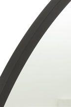 J-Line spiegel Rond - metaal - zwart - large - Ø 80 cm