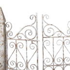 Tuinpoort 163x40x157 cm Wit Bruin Metaal