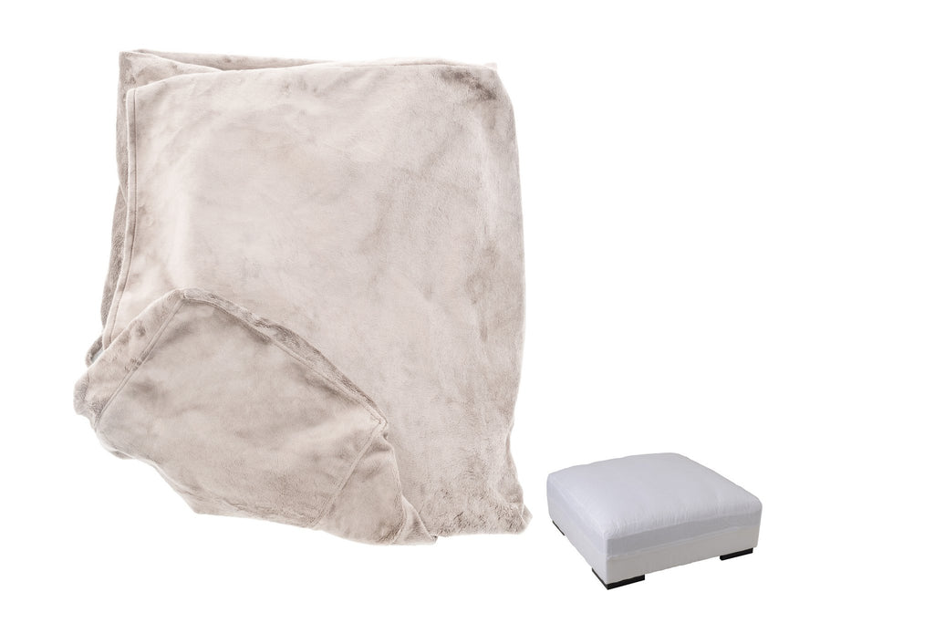 J-Line Hoes Poef Monaco Velvet Beige