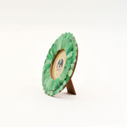 Ronde zonnebloemfotolijst - groen - harsinleg