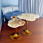 Tulpentafel in witte onyx