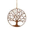 Metalen hanger levensboom 18cm roest