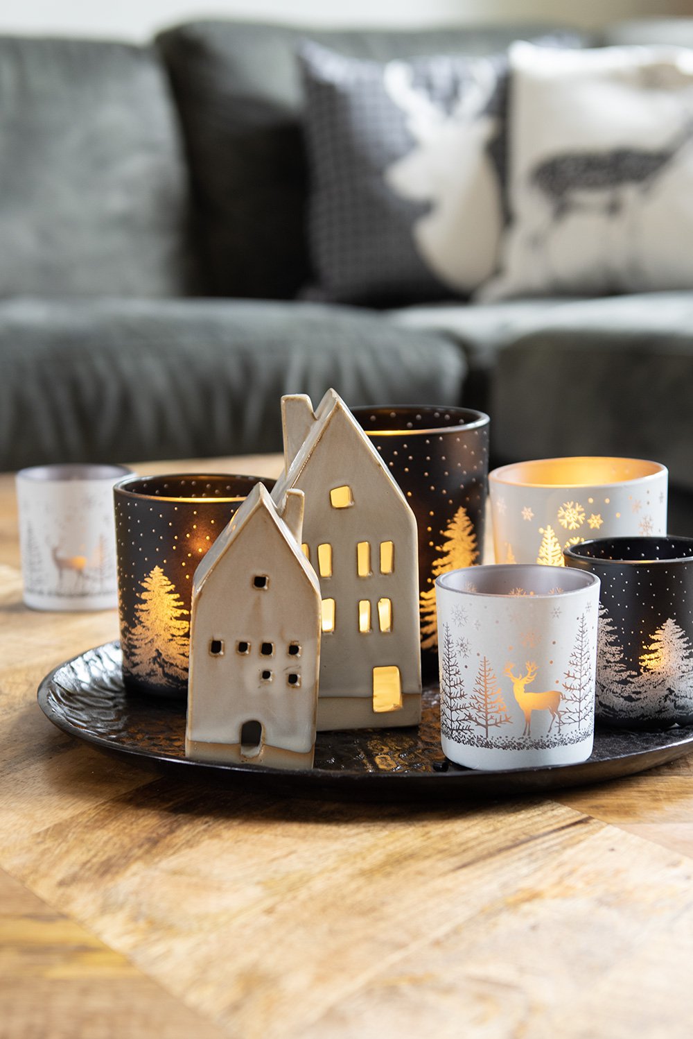 Decoratie Huis 15 cm Beige Porselein