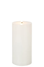 J-Line cilinderkaars - wit - large - LED lichtjes
