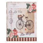 Opbergdoos Set van 3 27/22/ 17 cm Beige Hout Fiets