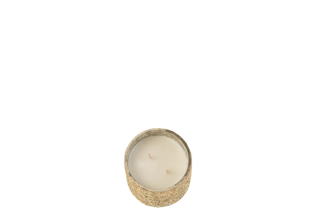 J-Line geurkaars Luxuria - Vanilla Escape - glas - goud - small - 40U