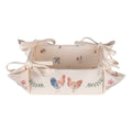 Broodmand 35x35x8 cm Beige Blauw Katoen Kip en Haan Cadeau Keuken