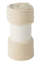 J-Line deken Snuggle - polyester - ecru