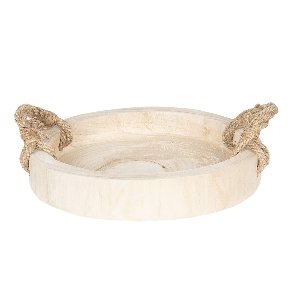 Decoratie Dienblad Ø 35 cm Bruin Hout Serveerschaal