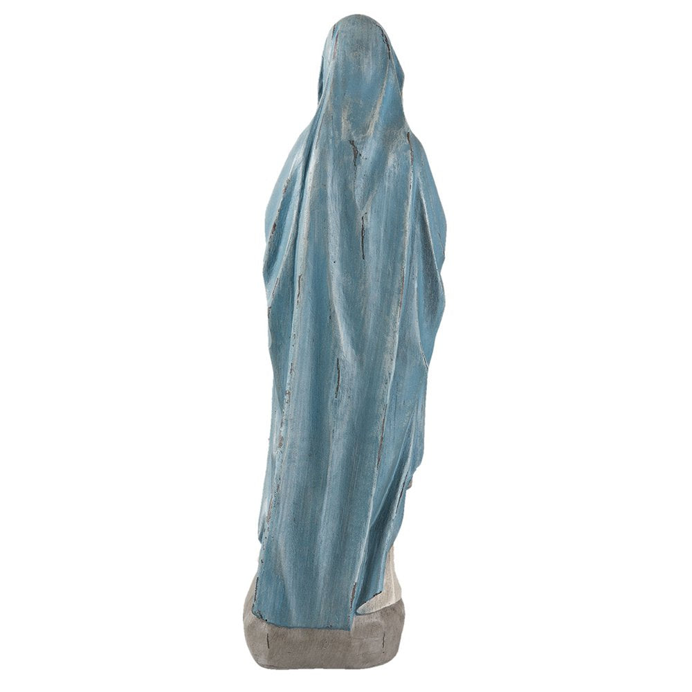 Beeld Maria 15x11x50 cm Grijs Polyresin