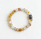 Heren armband Golden Healer met vlecht kraal
