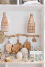 J-Line Organic snijplank - hout - naturel - mini
