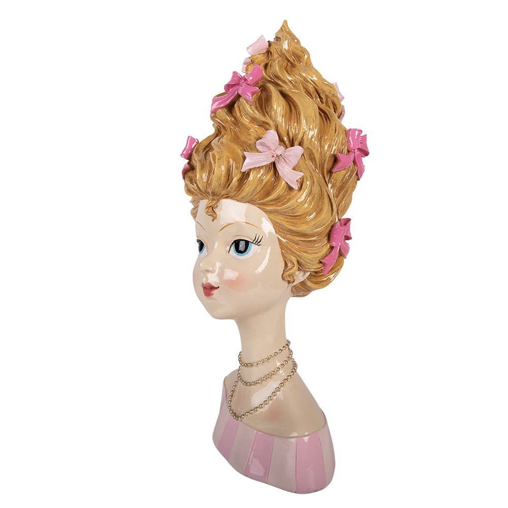 Decoratie Beeld Vrouw 16x14x33 cm Beige Kunststof