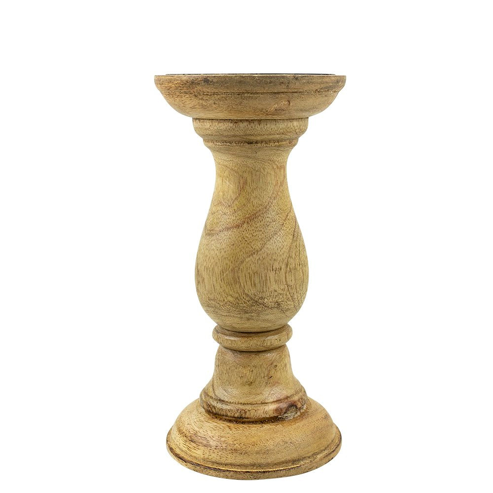 Kandelaar rond mango hout 20cm