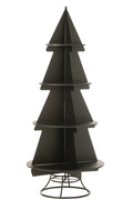 J-Line rek Kerstboom - metaal - zwart - L