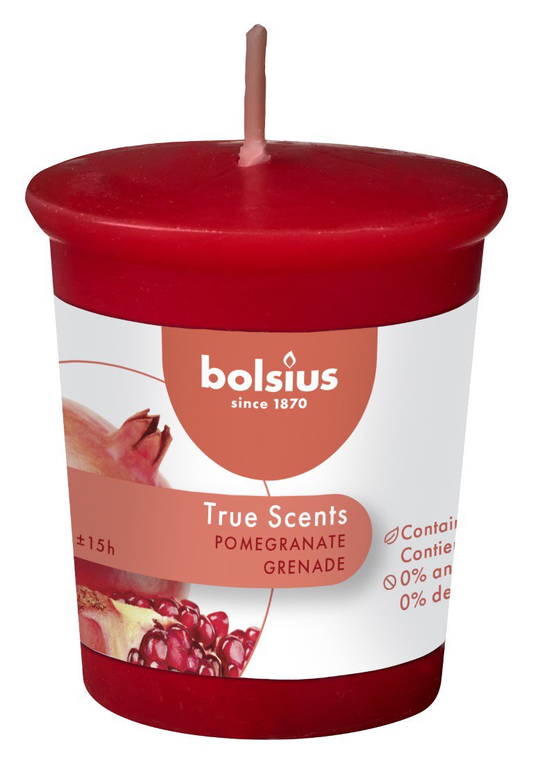 True Scents votive rond 53/45 doos 12 stuks Pomegranate